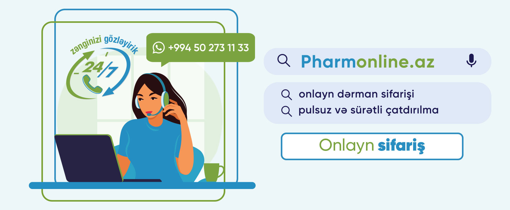 Pharmastore artıq online sifarişləri 7/24 qəbul edir